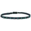 HANDWOVEN BRACELET WITH GREEN ONYX STONES IN DARK TONES