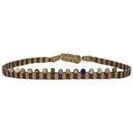 The Chic Handmade Bracelet Design Is Here. Entirely Unique, It's Set With a Beautiful Array Of  Semi-Precious Stones and handwoven using polyester.  Wear it solo or stacked it together with your favourite LeJu bracelets.  Details:  -Gold filled beads  -Intermixed semi-precious stones  -Handwoven using polyester threads  -Adjustable bracelet   -Width:0.5 cm   - Women bracelet  -Can be worn in the water
