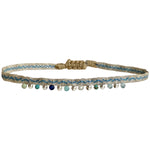 CHIC BRACELET IN BEIGE AND BLUE TONES