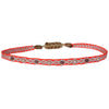 HANDWOVEN BRACELET WITH SILVER AND CHOCOLATE MOONSTONE DETAILS