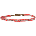HANDWOVEN BRACELET WITH SILVER AND CHOCOLATE MOONSTONE DETAILS