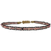 This LeJu bracelet has been handwoven in Colombia by our team of artisans using Polyester threads in pink and black tones with a mix of gemstones and colourful glass beads.   This can be worn solo or with your favourite pieces.  Details:      Polyester threads     Gemstones and Glass bead details     Handwoven adjustable bracelet     Width 4mm     Can be worn on the water