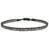HANDWOVEN BRACELET WITH STERLING SILVER AND PYRITE STONES