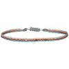 HANDWOVEN BRACELET WITH THREE TURQUOISE STONES