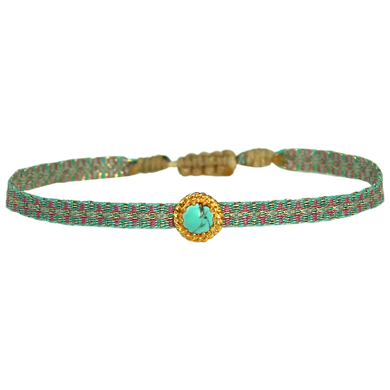 TURQUOISE STONE BRACELET IN BRIGHT TONES