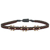 HANDWOVEN 3 FLOWER BRACELET WITH 14K GOLD FILLED DETAILS