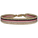HANDMADE BRACELET IN PINK TONES WITH JAPANESE GLASS BEADS DETAIL
