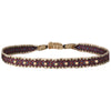 HANDWOVEN BRACELET FOR HIM IN RED TONES AND GOLD DETAILS