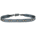 HANDWOVEN BRACELET IN AQUA TONES AND GOLD DETAILS FOR HIM