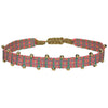 HANDMADE BEADED BRACELET IN BRIGHT PINK AND TURQUOISE TONES