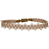 HANDMADE BEADED BRACELET IN PINK TONES WITH SILVER DETAILS