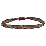 HANDWOVEN COLOURFUL BRACELET IN DARK TONES