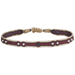BLACK DIAMOND BRACELET FOR HIM IN RED TONES