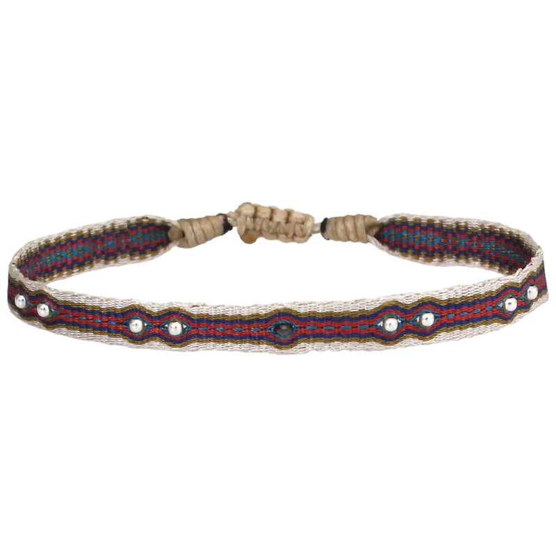 BLACK DIAMOND BRACELET FOR HIM IN RED TONES