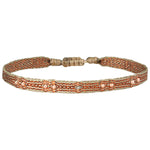 GREY DIAMOND BRACELET FOR HIM IN COPPER TONES