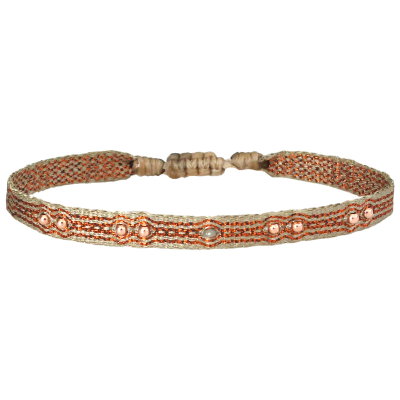 GREY DIAMOND BRACELET FOR HIM IN COPPER TONES