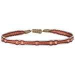 GREY DIAMOND BRACELET FOR HIM IN ORANGE TONES