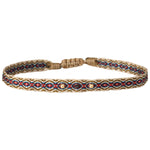 BLACK DIAMOND BRACELET FOR HIM IN BEIGE AND RED TONES