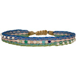 MAJESTIC HANDWOVEN BRACELET FEATURING SEMI-PRECIOUS STONES AND SILVER BEADS