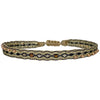      24 14k Gold filled beads     6 Semi Precious stones     Handwoven adjustable bracelet     Width 6mm