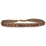 HANDMADE MIX BRACELET IN NEUTRAL TONES WITH INTERMIXED SEMI PRECIOUS STONES AND ROSE GOLD