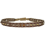 '-14k gold filled  details   -Inter mixed semi-precious stone details   -Japanese glass beads  -Polyester threads  - Can be worn under water   - Adjustable bracelet  - Width: 6mm  -Can be worn in the water