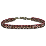 HANDWOVEN INTERMIXED BRACELET IN PINK TONES