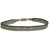 HANDWOVEN BRACELET WITH THREE SMOKY QUARTZ STONES