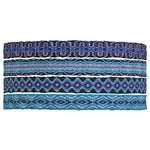 SET OF FOUR BASIC BRACELETS IN DARK BLUE AND PURPLE TONES