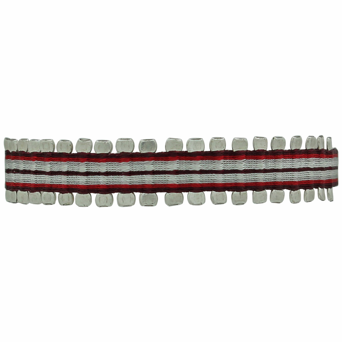 HANDWOVEN PIN BRACELET IN RED TONES FOR HIM