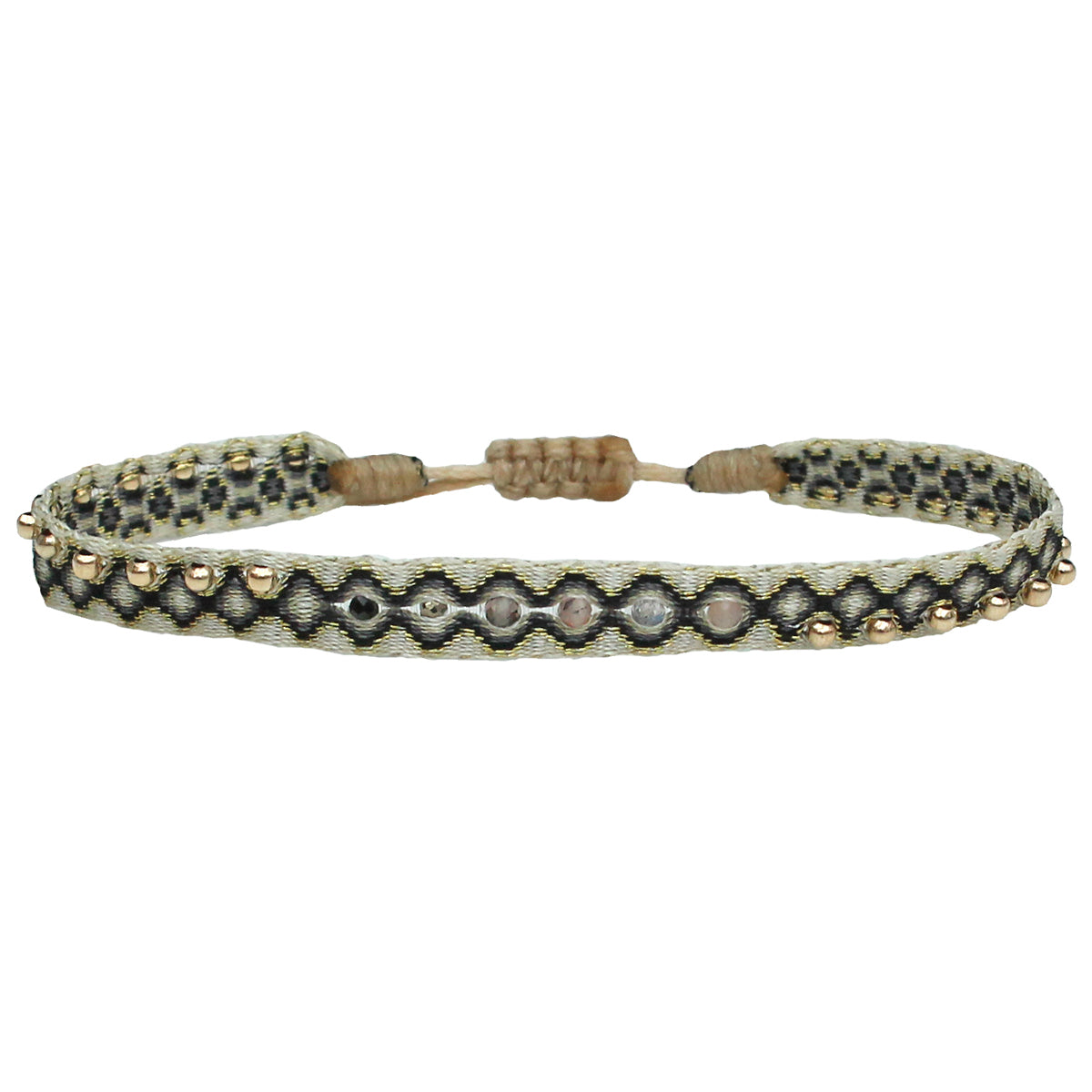 MAJESTIC HANDWOVEN BRACELET IN GOLD AND BLACK TONES