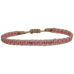 MAJESTIC HANDWOVEN BRACELET IN PINK TONES