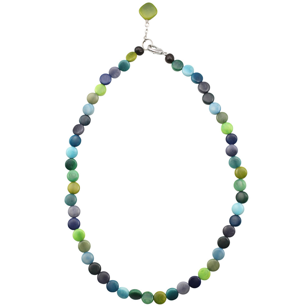 STATEMENT STRAND NECKLACE IN GREEN AND BLUE TONES