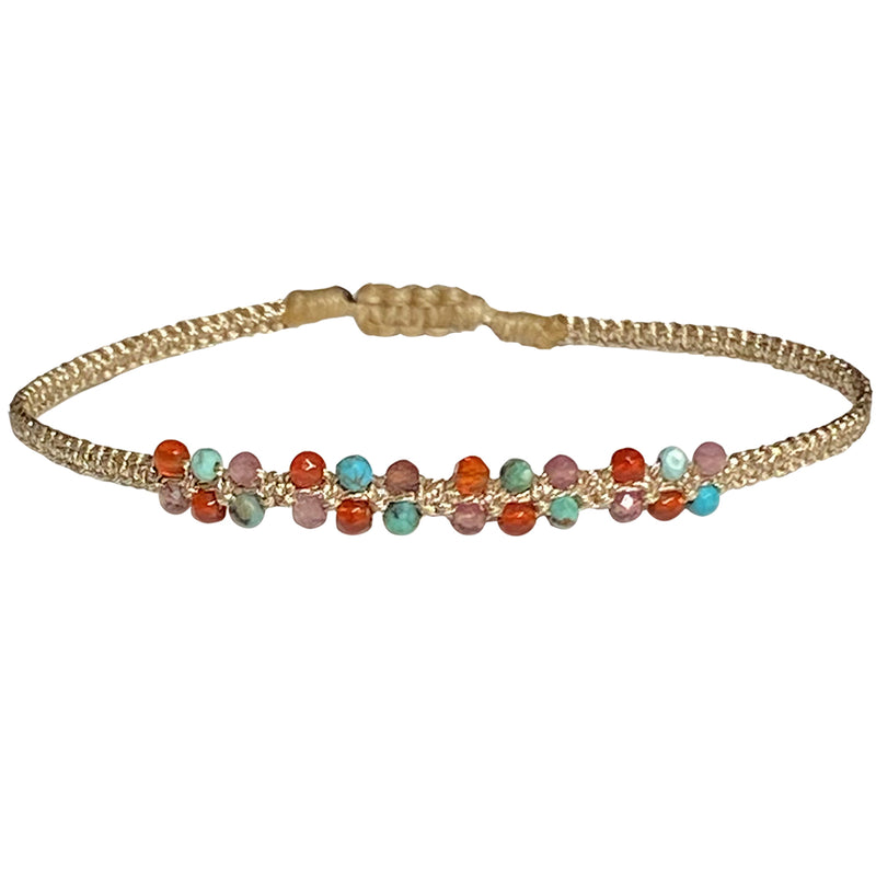 HANDMADE NORA BRACELET WITH INTERMIXED SEMI-PRECIOUS STONES