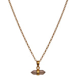 QUARTZ STONE NECKLACE IN GOLD