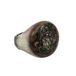 Orion Statement Ring with Pyrite Detail