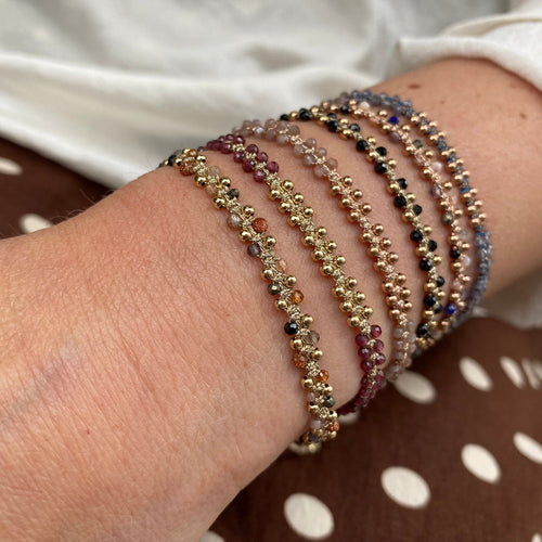 HANDMADE MARA BRACELET FEATURING GEMSTONES AND ROSE GOLD DETAILS