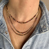 INTERMIXED SEMI-PRECIOUS STONES NECKLACE WITH GOLD DETAILS