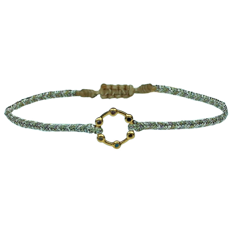 SAPPHIRE THIN HOOP BRACELET IN GOLD