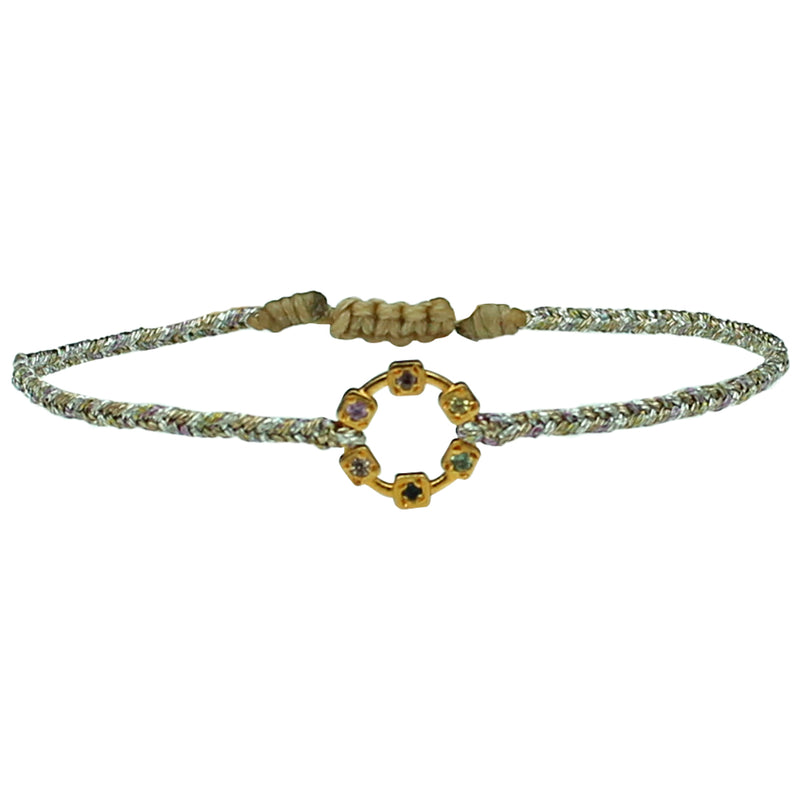 SAPPHIRE HOOP BRACELET IN GOLD