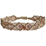 STONEWEB HANDMADE BRACELET WITH PINK TOURMALINE STONE