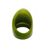 Sydney Statement Vegetable Ivory Ring in Lime Green