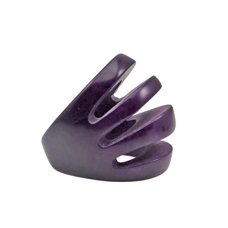 Sydney Statement Vegetable Ivory Ring Purple