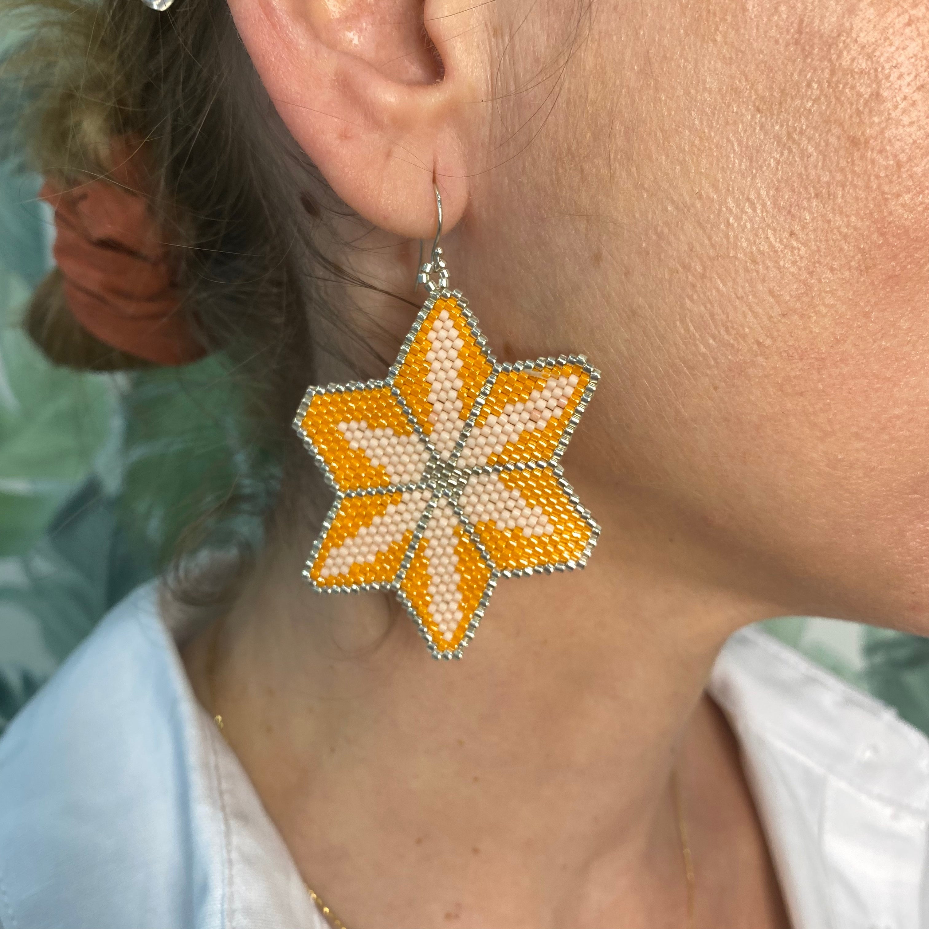 Bright orange earrings hotsell